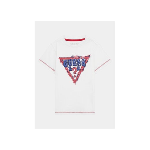 Guess T-Shirt N4RI18 K6XN1 Biały Regular Fit ze sklepu MODIVO w kategorii T-shirty chłopięce - zdjęcie 168674605