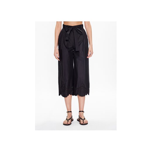 TWINSET Spodnie materiałowe 231TT2305 Czarny Relaxed Fit ze sklepu MODIVO w kategorii Spodnie damskie - zdjęcie 168674936