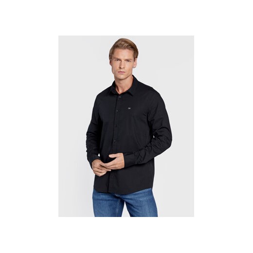 Calvin Klein Koszula K10K110856 Czarny Slim Fit ze sklepu MODIVO w kategorii Koszule męskie - zdjęcie 168675067
