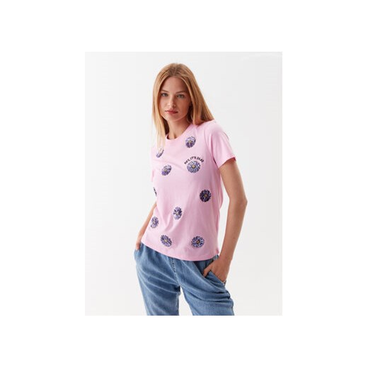 ONLY T-Shirt 15286720 Różowy Regular Fit ze sklepu MODIVO w kategorii Bluzki damskie - zdjęcie 168675289