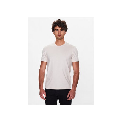 Calvin Klein T-Shirt Smooth K10K110589 Beżowy Regular Fit ze sklepu MODIVO w kategorii T-shirty męskie - zdjęcie 168675379