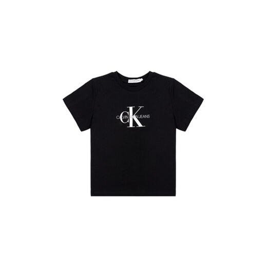 Calvin Klein Jeans T-Shirt Monogram Logo IU0IU00068 Czarny Regular Fit ze sklepu MODIVO w kategorii T-shirty chłopięce - zdjęcie 168675456