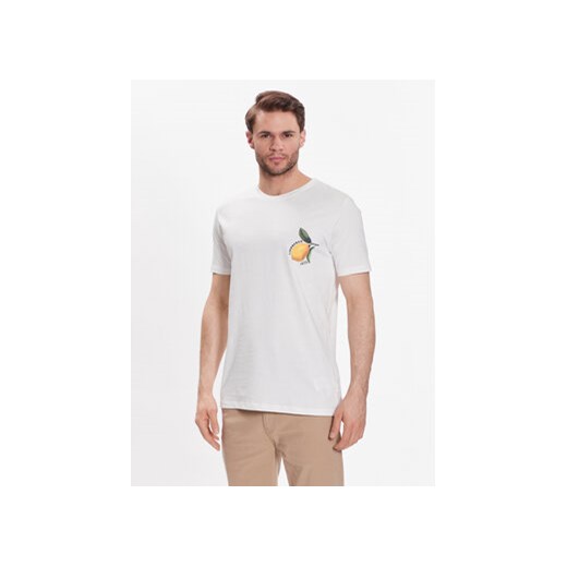 Lindbergh T-Shirt 30-400220 Biały Relaxed Fit ze sklepu MODIVO w kategorii T-shirty męskie - zdjęcie 168675938