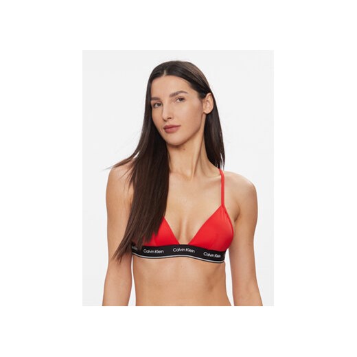 Calvin Klein Swimwear Góra od bikini KW0KW02424 Czerwony ze sklepu MODIVO w kategorii Stroje kąpielowe - zdjęcie 168676016