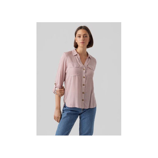 Vero Moda Koszula Bumpy 10275283 Różowy Regular Fit ze sklepu MODIVO w kategorii Koszule damskie - zdjęcie 168676148