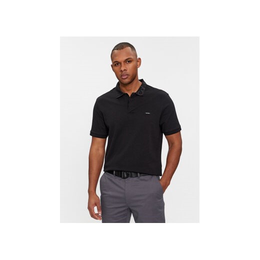 Calvin Klein Polo Logo K10K112762 Czarny Regular Fit ze sklepu MODIVO w kategorii T-shirty męskie - zdjęcie 168676208