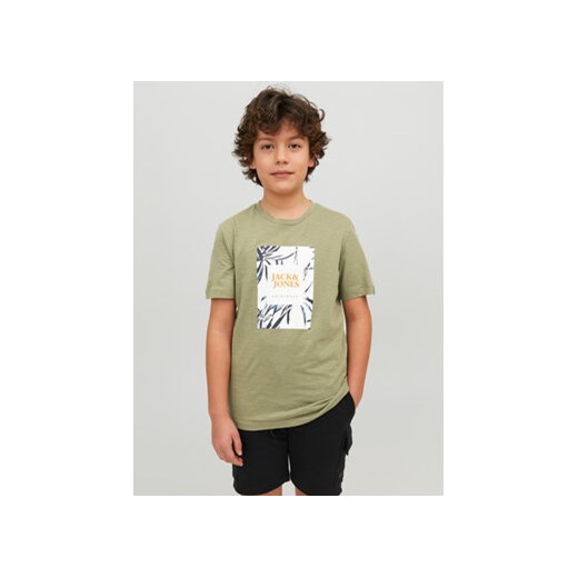 Jack&Jones Junior T-Shirt 12230796 Zielony Standard Fit ze sklepu MODIVO w kategorii T-shirty chłopięce - zdjęcie 168676318