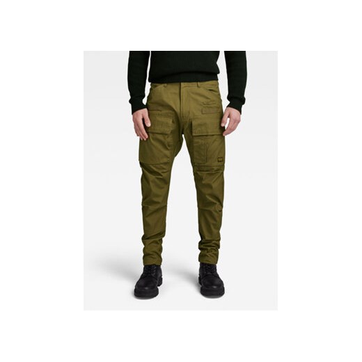 G-Star Raw Spodnie materiałowe 3D D23636-D384-C744 Zielony Tapered Fit ze sklepu MODIVO w kategorii Spodnie męskie - zdjęcie 168676678