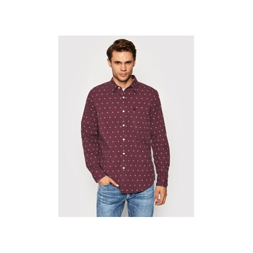 American Eagle Koszula 015-0153-2180 Bordowy Slim Fit American Eagle S wyprzedaż MODIVO