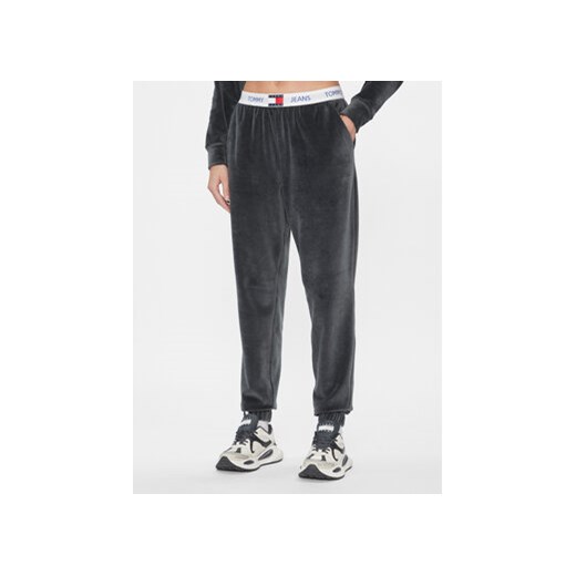 Tommy Jeans Spodnie piżamowe UW0UW04728 Szary Regular Fit ze sklepu MODIVO w kategorii Piżamy damskie - zdjęcie 168676925