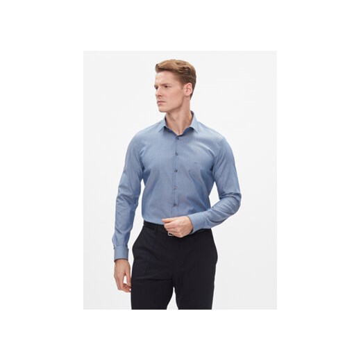 Calvin Klein Koszula K10K112299 Niebieski Slim Fit ze sklepu MODIVO w kategorii Koszule męskie - zdjęcie 168676938