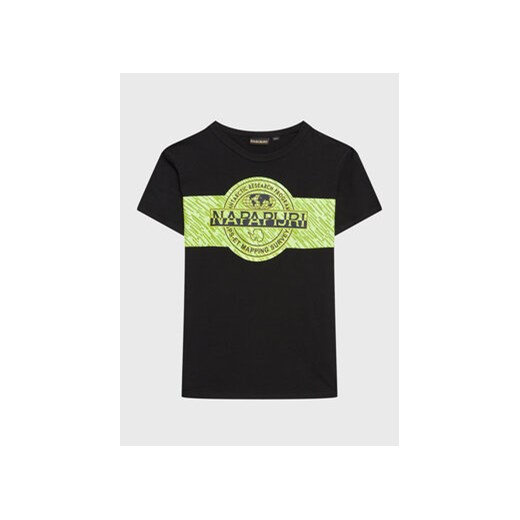 Napapijri T-Shirt NP0A4H2Z D Czarny Regular Fit ze sklepu MODIVO w kategorii T-shirty chłopięce - zdjęcie 168676988