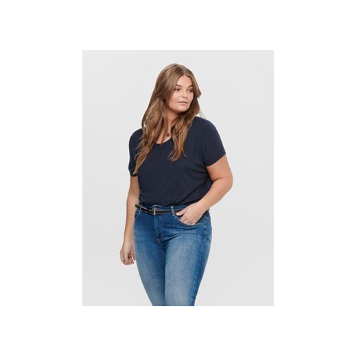 ONLY Carmakoma T-Shirt Carmakoma 15198210 Granatowy Regular Fit ze sklepu MODIVO w kategorii Bluzki damskie - zdjęcie 168677337