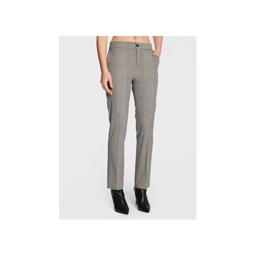 TWINSET Spodnie materiałowe 222TP250J Szary Regular Fit ze sklepu MODIVO w kategorii Spodnie damskie - zdjęcie 168677545