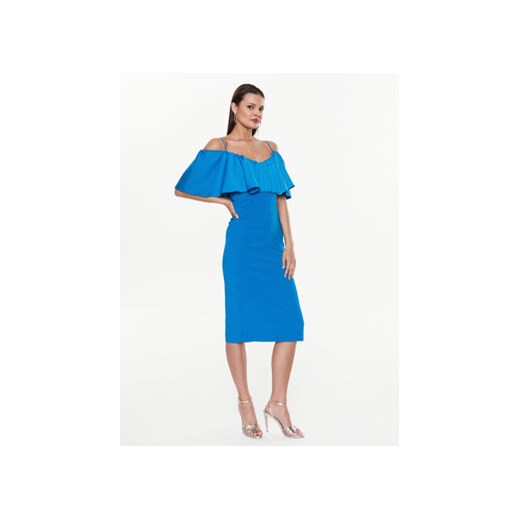 Pinko Sukienka koktajlowa La Carlota 100034 A0GI Niebieski Regular Fit ze sklepu MODIVO w kategorii Sukienki - zdjęcie 168677688