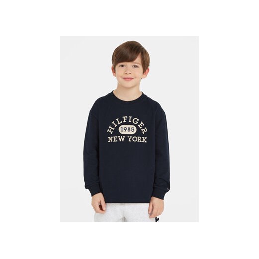 Tommy Hilfiger Bluzka KB0KB08549 M Granatowy Regular Fit ze sklepu MODIVO w kategorii T-shirty chłopięce - zdjęcie 168678288