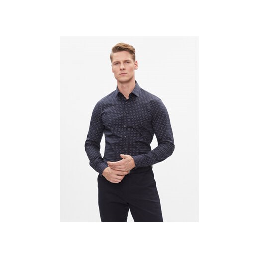 Calvin Klein Koszula K10K112298 Granatowy Slim Fit ze sklepu MODIVO w kategorii Koszule męskie - zdjęcie 168678427