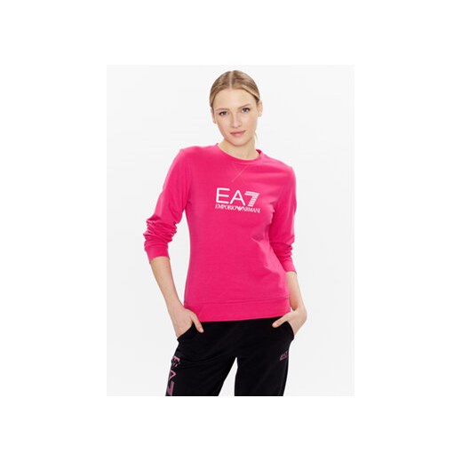 EA7 Emporio Armani Bluza 8NTM35 TJCQZ 1417 Różowy Regular Fit ze sklepu MODIVO w kategorii Bluzy damskie - zdjęcie 168678567