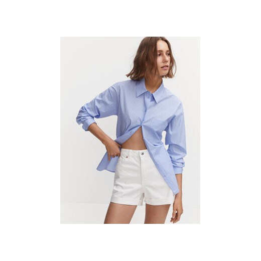 Mango Szorty jeansowe Mom80 57030037 Biały Mom Fit Mango 46 wyprzedaż MODIVO
