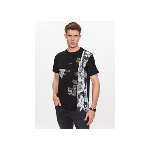 Guess T-Shirt M3YI18 K8FQ4 Czarny Regular Fit ze sklepu MODIVO w kategorii T-shirty męskie - zdjęcie 168678845