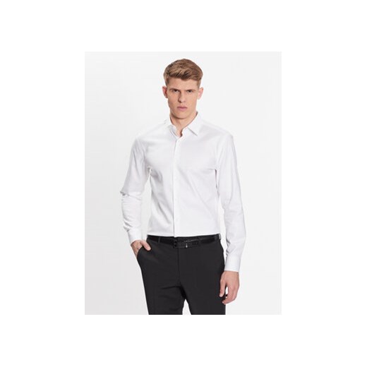 Boss Koszula 50470583 Biały Slim Fit ze sklepu MODIVO w kategorii Koszule męskie - zdjęcie 168679277