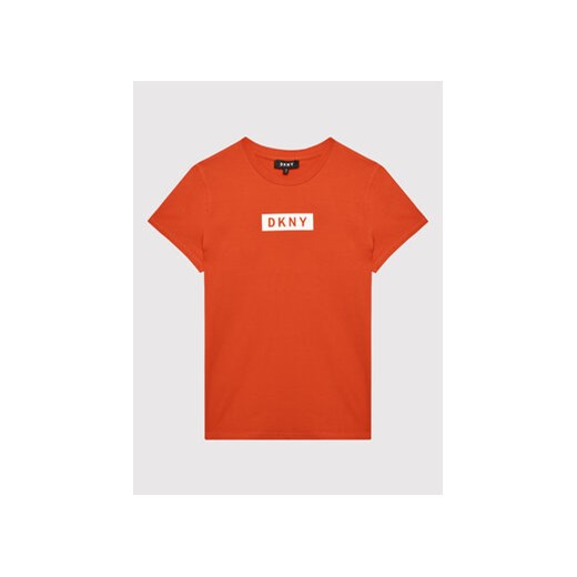 DKNY T-Shirt D35R93 M Pomarańczowy Regular Fit 12Y okazyjna cena MODIVO