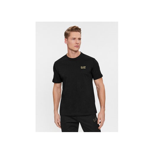 EA7 Emporio Armani T-Shirt 8NPT18 PJ02Z 0208 Czarny Regular Fit ze sklepu MODIVO w kategorii T-shirty męskie - zdjęcie 168679828