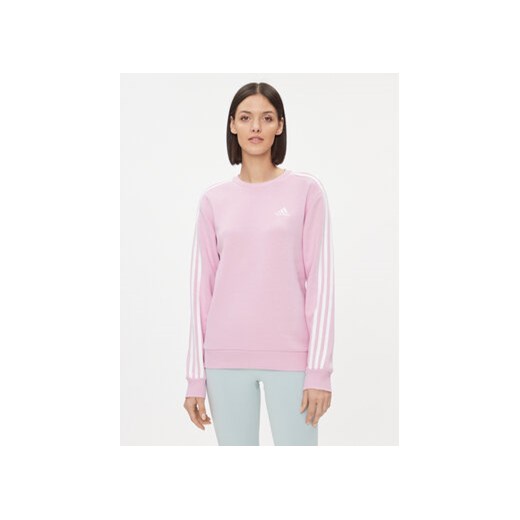adidas Bluza Essentials 3-Stripes IM0213 Różowy Regular Fit ze sklepu MODIVO w kategorii Bluzy damskie - zdjęcie 168680518