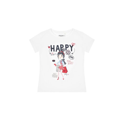 Primigi T-Shirt Happy Shopping 45222502 Biały Regular Fit Primigi 4 MODIVO