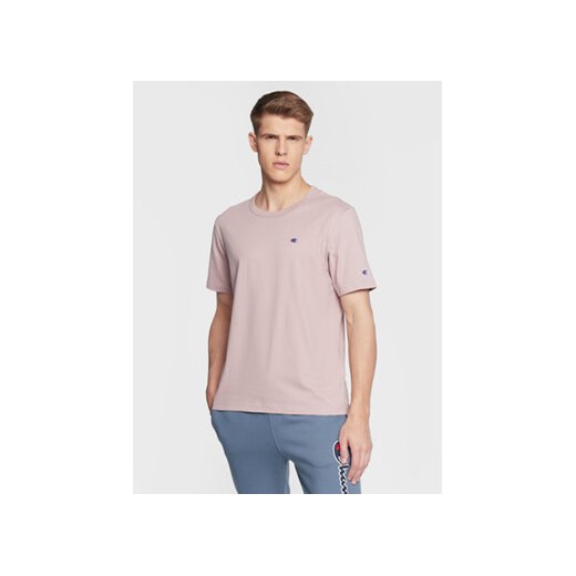 Champion T-Shirt Basic C Logo 216545 Różowy Custom Fit ze sklepu MODIVO w kategorii T-shirty męskie - zdjęcie 168680665