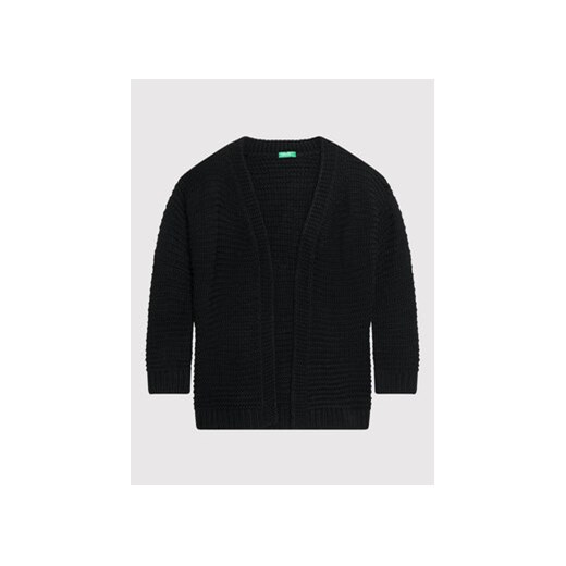 United Colors Of Benetton Kardigan 1087C6316 Czarny Regular Fit ze sklepu MODIVO w kategorii Swetry dziewczęce - zdjęcie 168680799