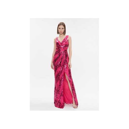 Fracomina Sukienka wieczorowa FQ23WD3004W66701 Różowy Slim Fit ze sklepu MODIVO w kategorii Sukienki - zdjęcie 168680958