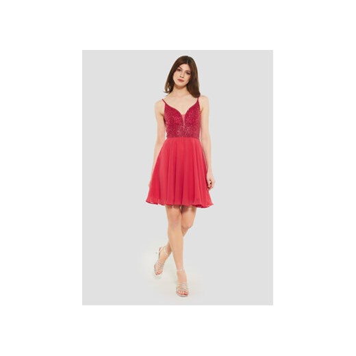 Swing Sukienka koktajlowa 5AE19300 Czerwony Slim Fit ze sklepu MODIVO w kategorii Sukienki - zdjęcie 168681558