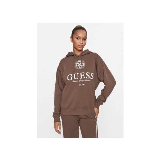 Guess Bluza V3BQ03 K9Z21 Brązowy Regular Fit Guess XS okazja MODIVO