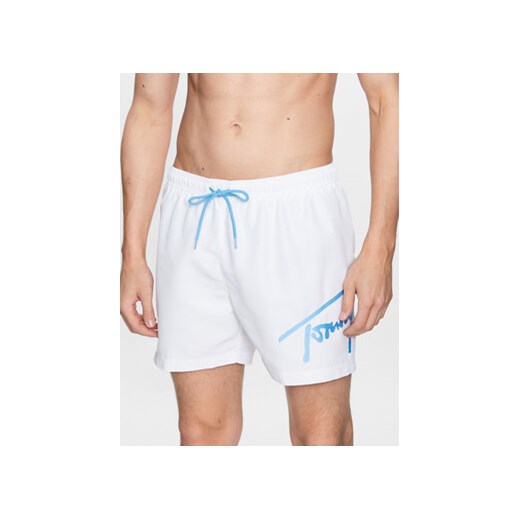 Tommy Jeans Szorty kąpielowe UM0UM02862 Biały Regular Fit ze sklepu MODIVO w kategorii Kąpielówki - zdjęcie 168682737