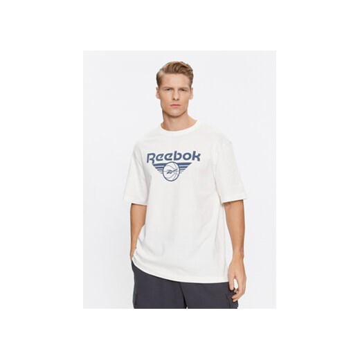 Reebok T-Shirt Basketball IL4435 Biały Regular Fit ze sklepu MODIVO w kategorii T-shirty męskie - zdjęcie 168682758