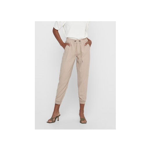 ONLY Spodnie dresowe 15203946 Beżowy Regular Fit ze sklepu MODIVO w kategorii Spodnie damskie - zdjęcie 168684398
