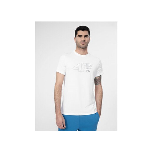 4F T-Shirt 4FSS23TTSHM303 Biały Regular Fit ze sklepu MODIVO w kategorii T-shirty męskie - zdjęcie 168684417