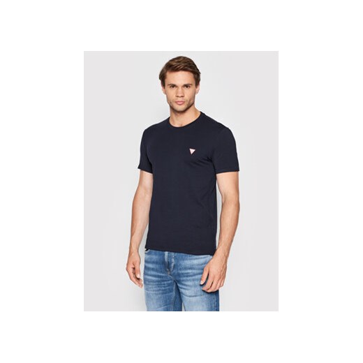 Guess T-Shirt M2YI24 J1311 Granatowy Super Slim Fit ze sklepu MODIVO w kategorii T-shirty męskie - zdjęcie 168684589