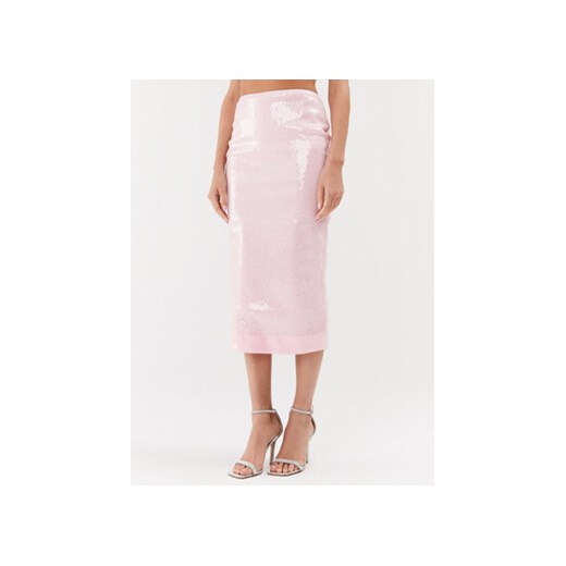 ROTATE Spódnica ołówkowa Sequin 1111781814 Różowy Slim Fit ze sklepu MODIVO w kategorii Spódnice - zdjęcie 168685287