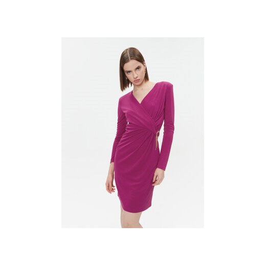 Fracomina Sukienka koktajlowa FQ23WD1007W62601 Różowy Slim Fit Fracomina XL wyprzedaż MODIVO