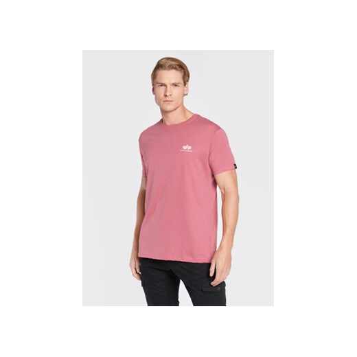 Alpha Industries T-Shirt Backprint 128507 Różowy Regular Fit ze sklepu MODIVO w kategorii T-shirty męskie - zdjęcie 168686136