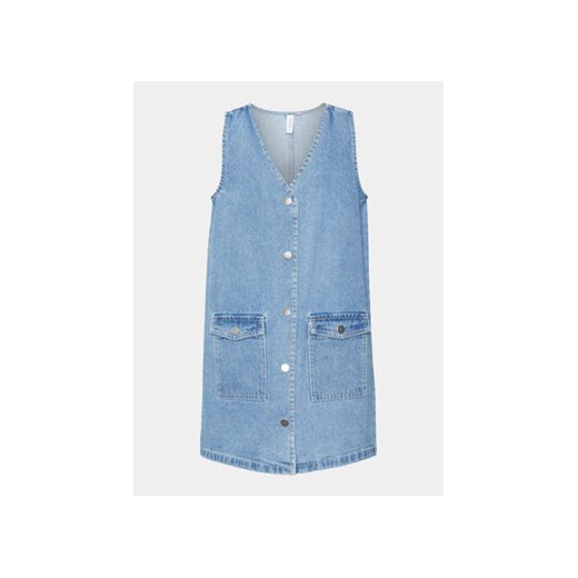 Vero Moda Girl Sukienka jeansowa Rose 10301837 Niebieski Loose Fit ze sklepu MODIVO w kategorii Sukienki dziewczęce - zdjęcie 168686538