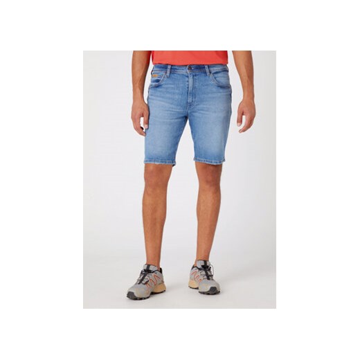 Wrangler Szorty jeansowe W11C84Z94 112330706 Niebieski Slim Fit ze sklepu MODIVO w kategorii Spodenki męskie - zdjęcie 168686678