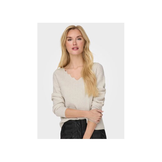 ONLY Sweter 15297168 Beżowy Regular Fit ze sklepu MODIVO w kategorii Swetry damskie - zdjęcie 168686797