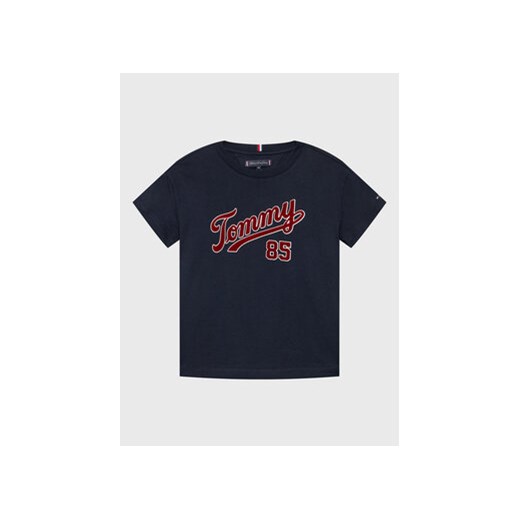 Tommy Hilfiger T-Shirt College 85 KB0KB08032 D Granatowy Regular Fit ze sklepu MODIVO w kategorii T-shirty chłopięce - zdjęcie 168687947