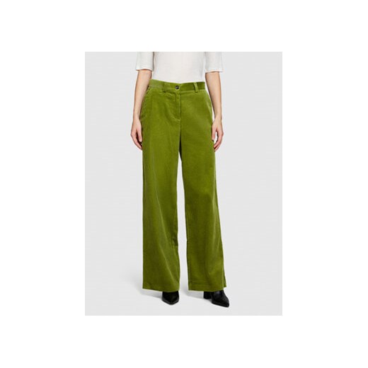 Sisley Spodnie materiałowe 453ULF040 Zielony Wide Leg ze sklepu MODIVO w kategorii Spodnie damskie - zdjęcie 168688088
