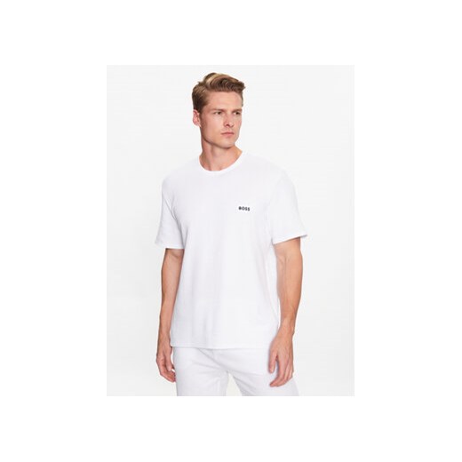 Boss Koszulka piżamowa Waffle 50480834 Biały Regular Fit ze sklepu MODIVO w kategorii Piżamy męskie - zdjęcie 168688446
