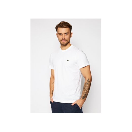 Lacoste T-Shirt TH2038 Biały Regular Fit ze sklepu MODIVO w kategorii T-shirty męskie - zdjęcie 168688958