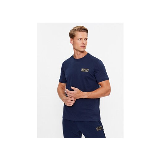 EA7 Emporio Armani T-Shirt 6RPT18 PJM9Z 1554 Granatowy Regular Fit ze sklepu MODIVO w kategorii T-shirty męskie - zdjęcie 168689115